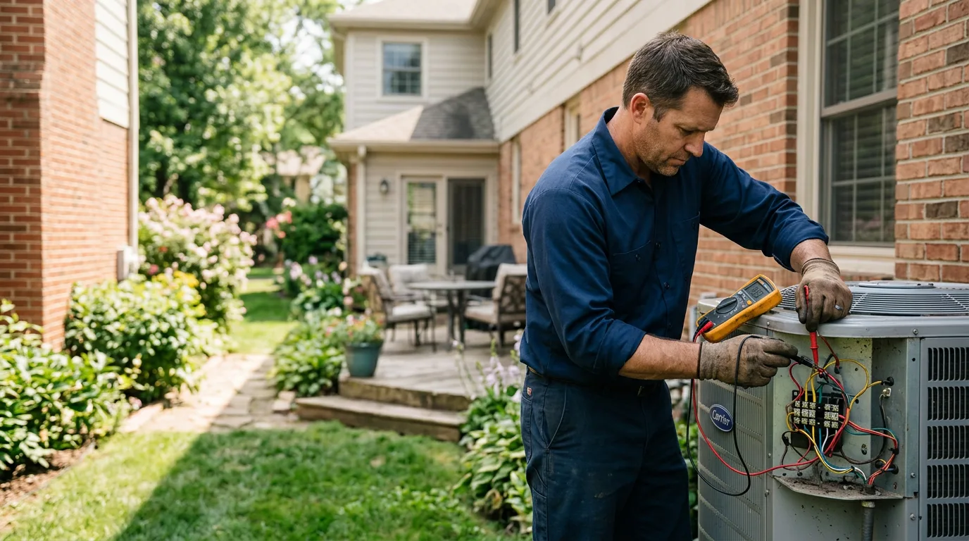 HVAC technician working near Nebraska City, NE